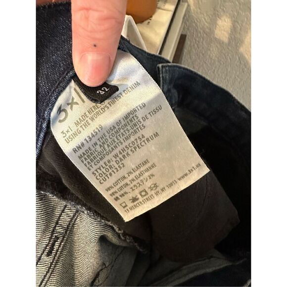 3x1 Shelter Straight Leg High Rise Cropped Denim Women’s Jeans Size 32 W4HSC0754 - Picture 7 of 7